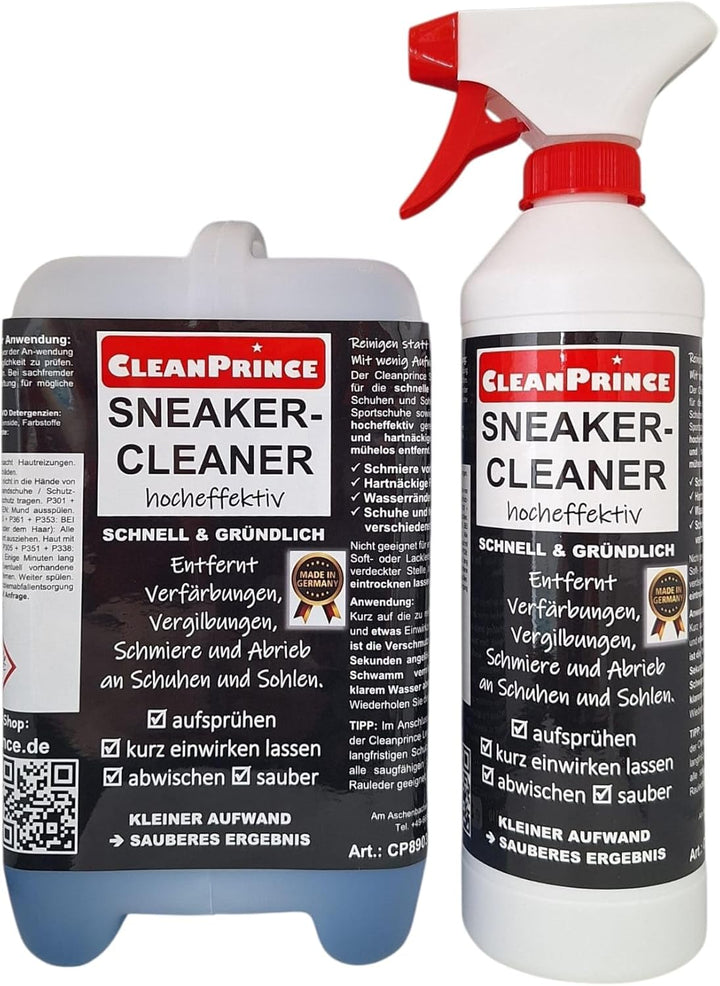 Cleanprince Sneaker Cleaner Reiniger 2,5 Liter | Schmiere Verfärbungen Vergilbungen auf Schuhsohlen