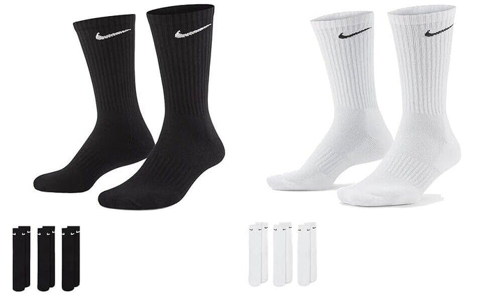 Nike Herren Everyday Cushioned Crew Crew-trainingssocken (6 Paar), Weiss