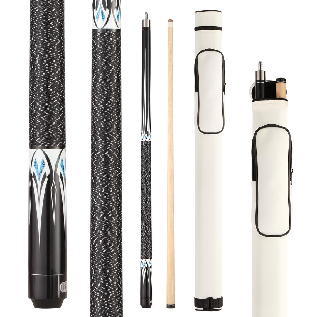 11/11.5/12/12.5/13MM Pool Cue Stick Set - 58 inch Maple Billiard Pool Stick Kit, 1/2 Cue Stick, Whit