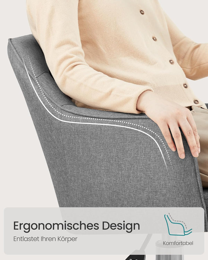 SONGMICS Bürostuhl, bequemer Schreibtischstuhl, höhenverstellbarer Computerstuhl, bis 120 kg belastb