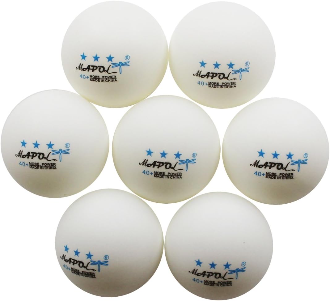 MAPOL 50 weisse 3-Sterne-Tischtennisbälle Premium Training Ping Pong Bälle