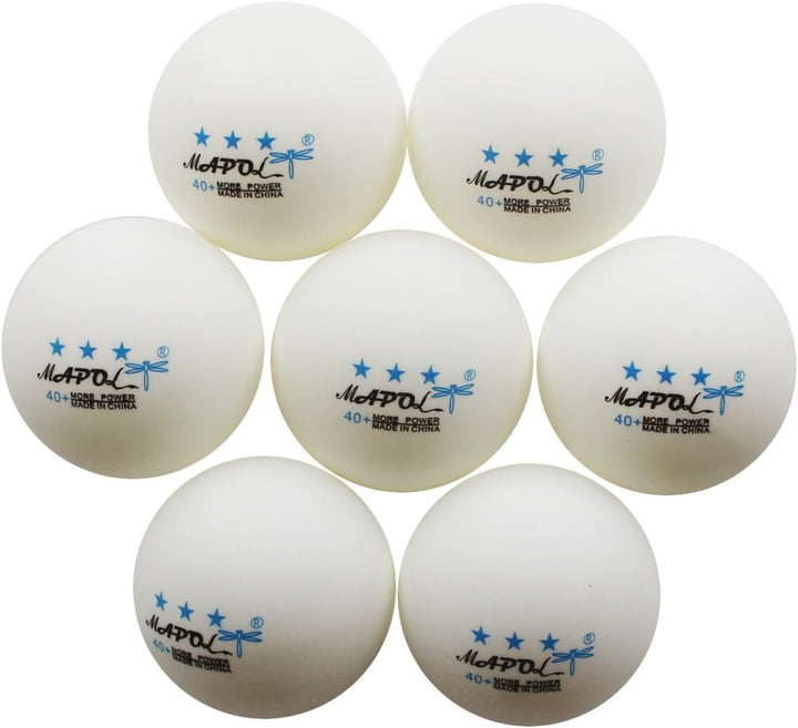 MAPOL 50 weisse 3-Sterne-Tischtennisbälle Premium Training Ping Pong Bälle