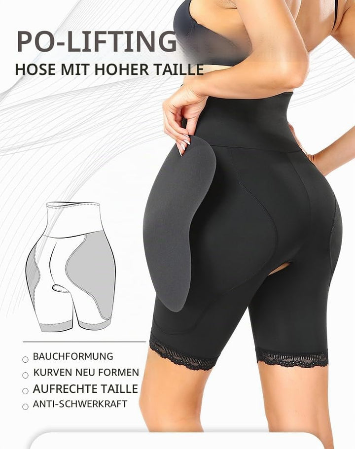 YINGKE Damen Miederpants Gepolstert Po Push Up Butt Lifter Miederhose Kontrolle Shapewear Figurforme