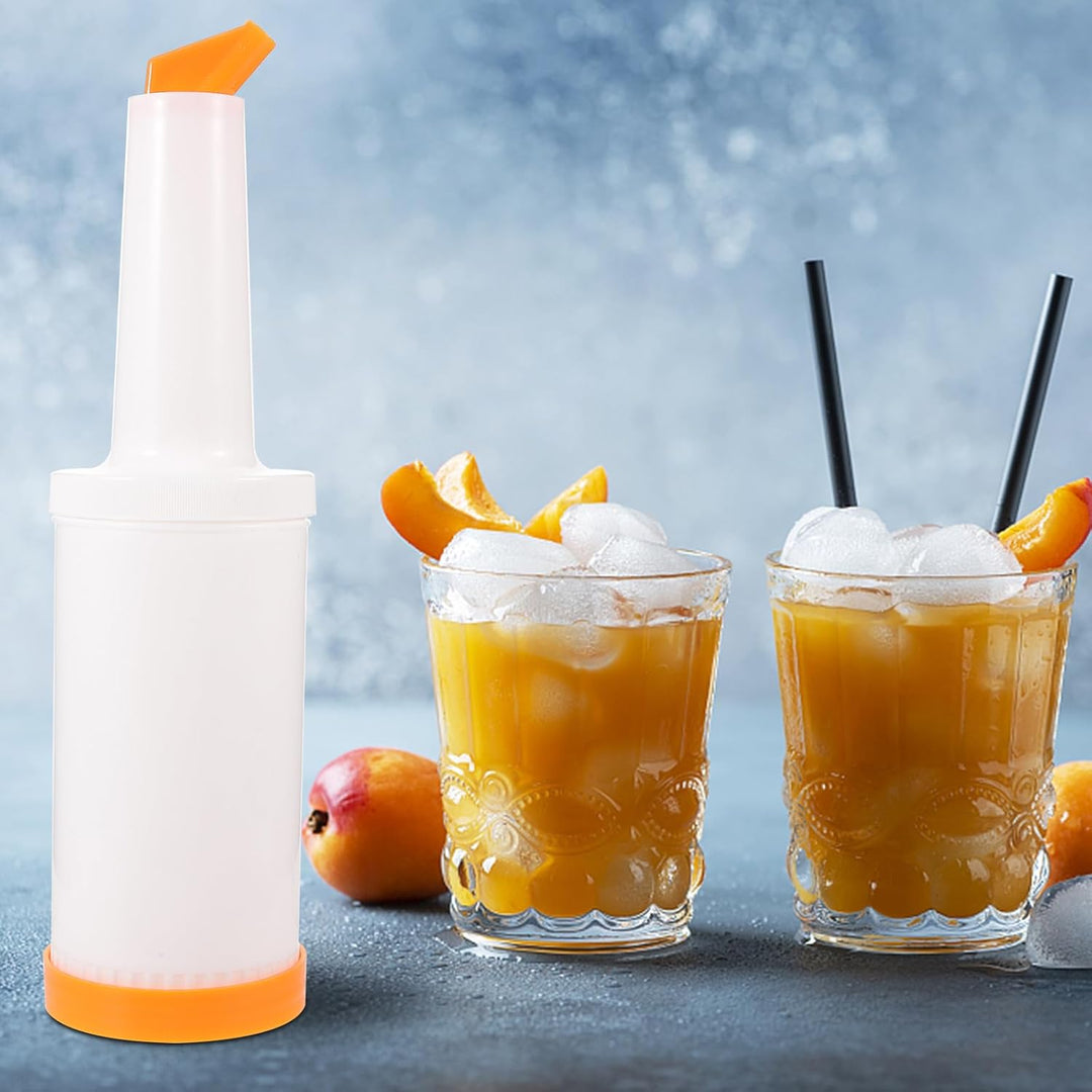 UPKOCH 6 Stück Kunststoff Saftkrüge Mit Deckel 9.5X9.5X13 Zoll to-Go Ausgiessflaschen Für Getränke B