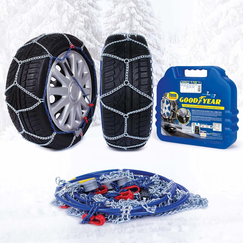 Goodyear 77956 Schneeketten 7 mm für auto, Grösse 110, Grösse 110