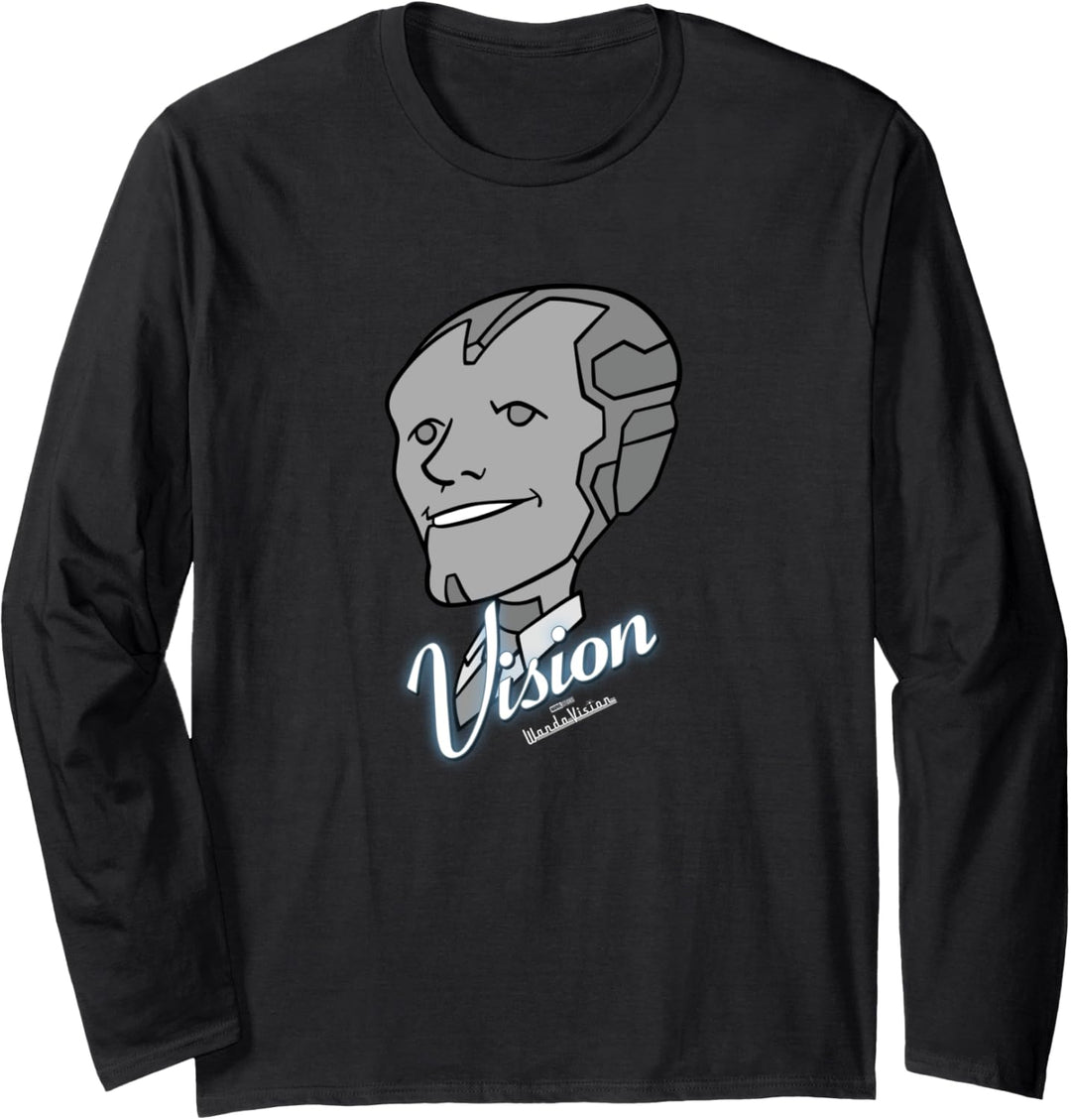 Marvel WandaVision Vision Retro Big Face Langarmshirt