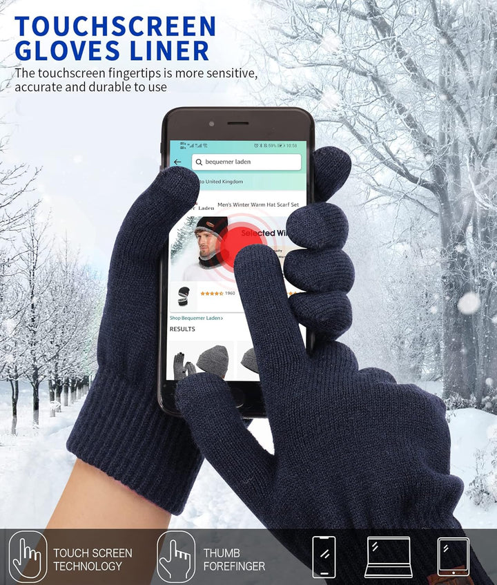 Bequemer Laden Damen Winter Warm Touchscreen Handschuhe Thermo Winterhandschuhe Kaschmir Strickhands