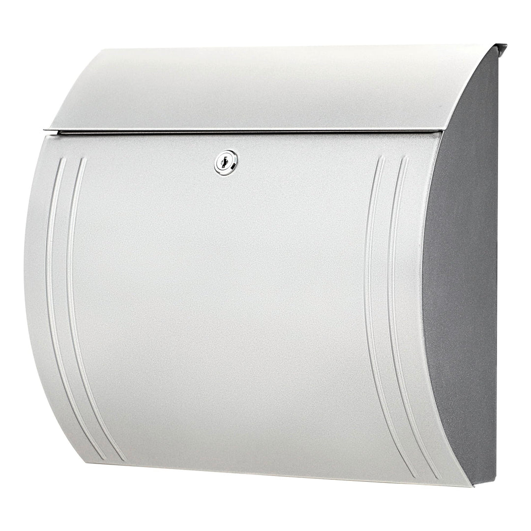 Burg-Wächter Briefkasten ohne Zeitungsfach und Namensschild, Verzinkter Stahl, Einwurf-Format DIN C4