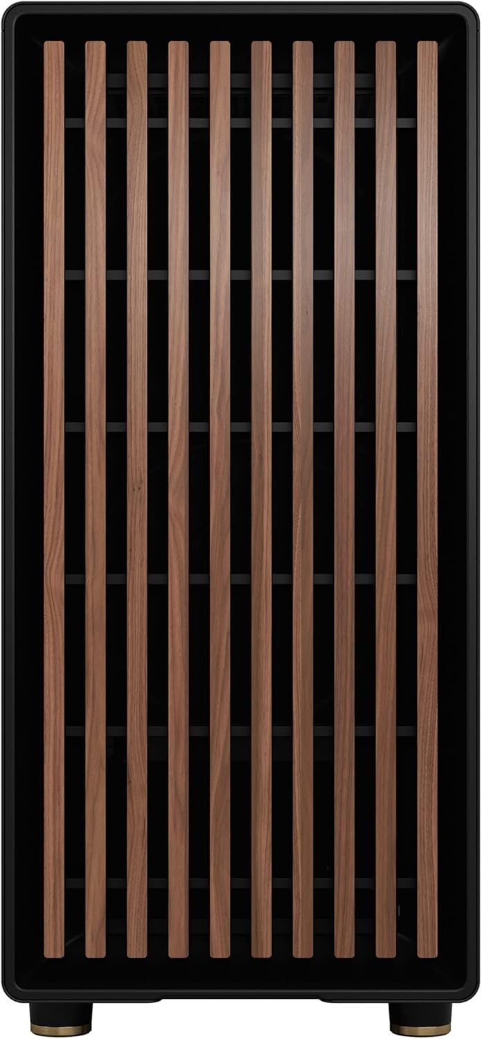 Fractal Design North Charcoal Black Tempered Glass Dark - Wood Walnut front - Glass side panel - Two