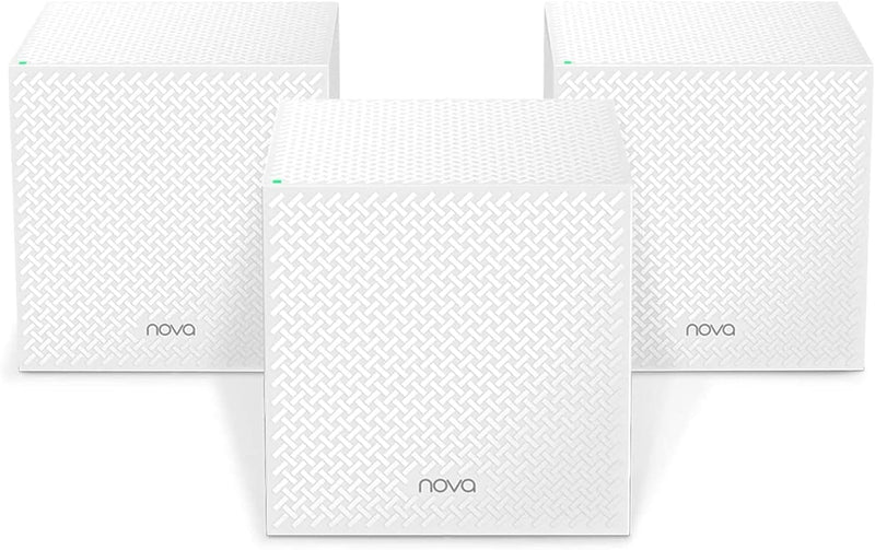 Tenda Nova MW12 Mesh WLAN System - AC2100 Tri-Band WLAN Mesh System -empfohlen für Häuser mit 3-5 Sc
