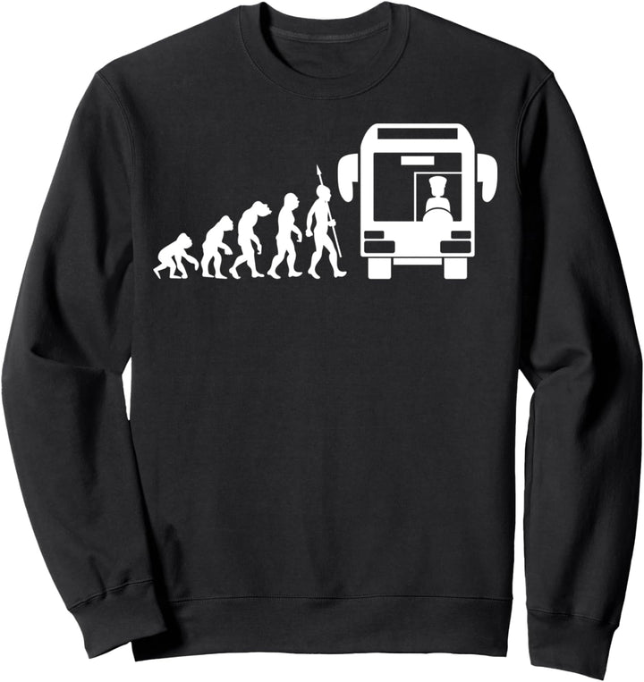 Busfahrer Busfahren Bus Fahren Fahrer Evolution Fun Lustig Sweatshirt