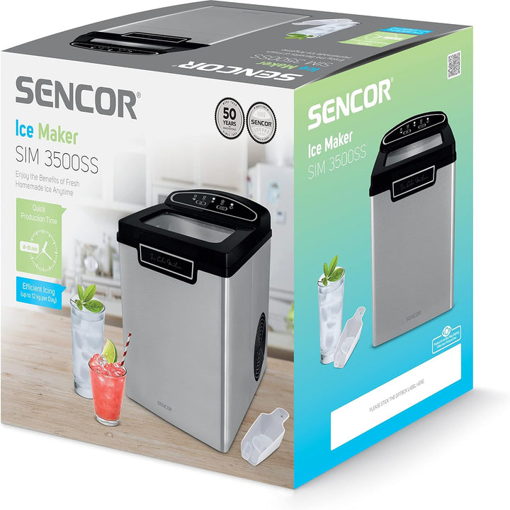 SENCOR SIM 3500SS Eiswürfelmaschine, 105 W, silberfarben