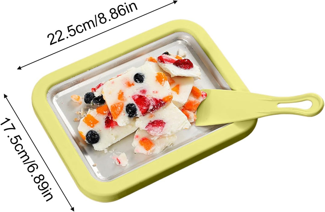 Gerät Für Die Herstellung Von Gerolltem Tablett Für Joghurt Rollen | Kühlplatte mit 2 Spateln Für Er