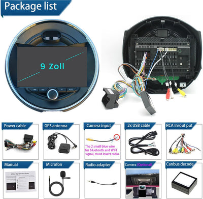 Auto Radio Autospieler GPS Navi Navigation Carplay/Android Autoradio 9 Zoll HD-Touchscreen, Ersatz f