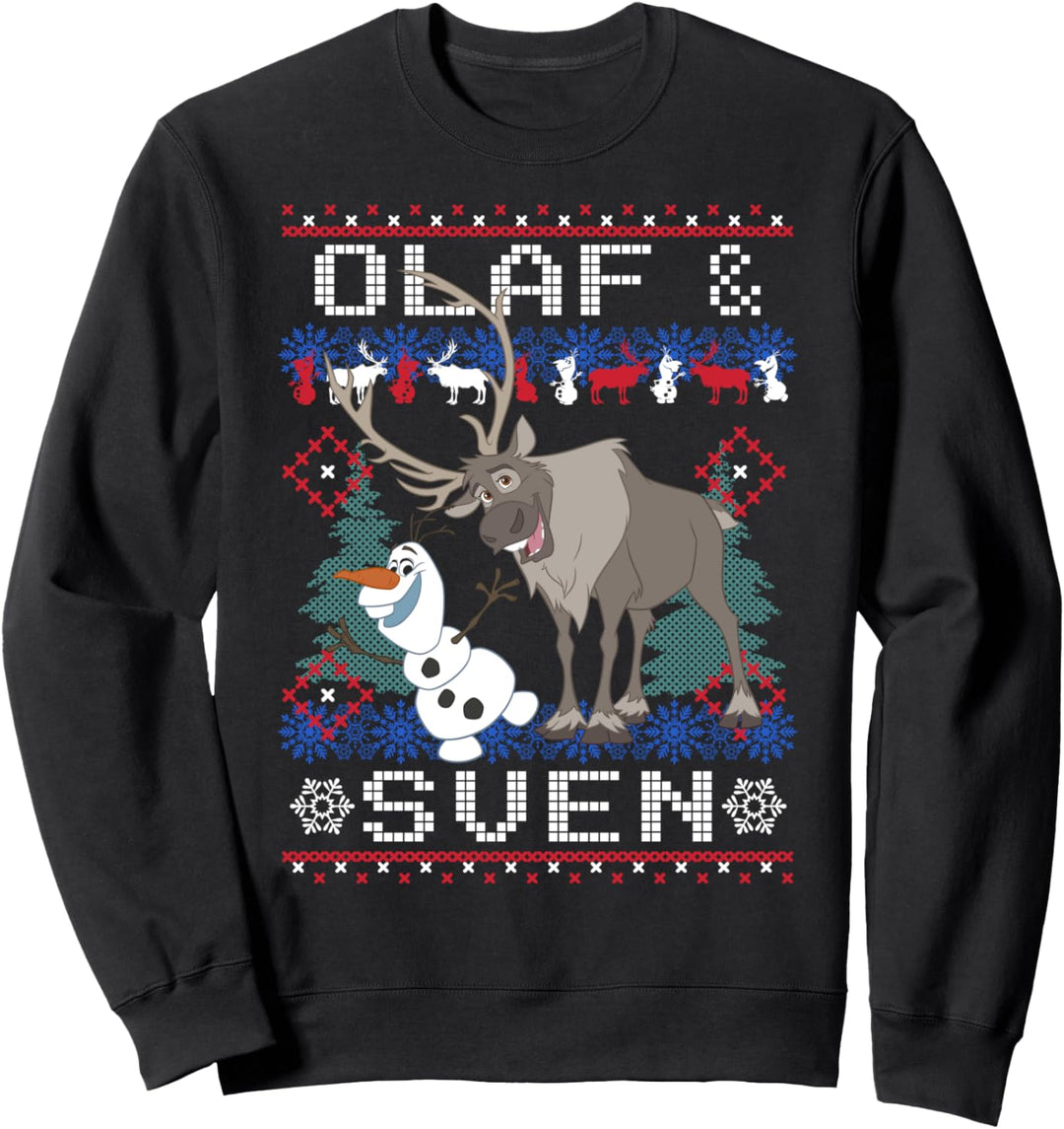 Disney Frozen Olaf And Sven Holiday Sweater Sweatshirt