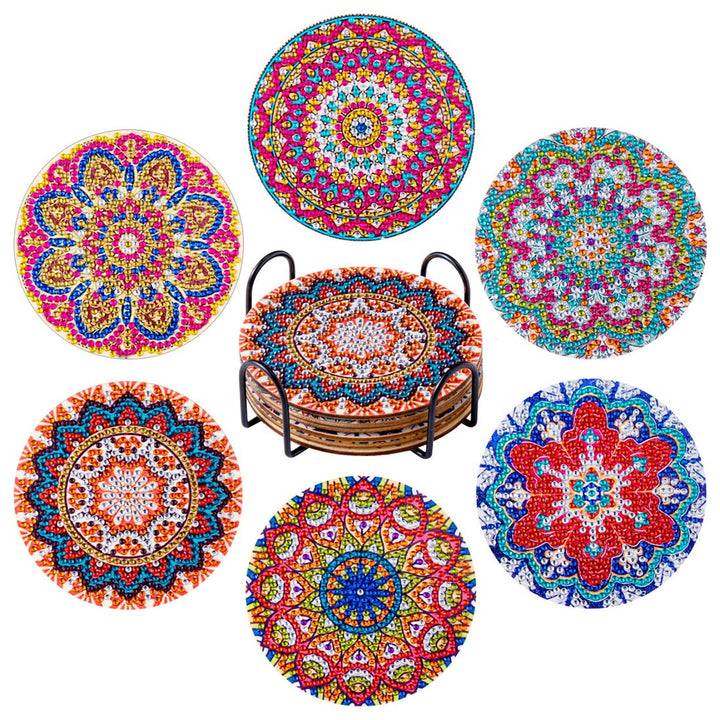 Diamond Painting Kinder Basteln Mandala, Bastelset Diamond Painting Untersetzer, Untersetzer Bastels