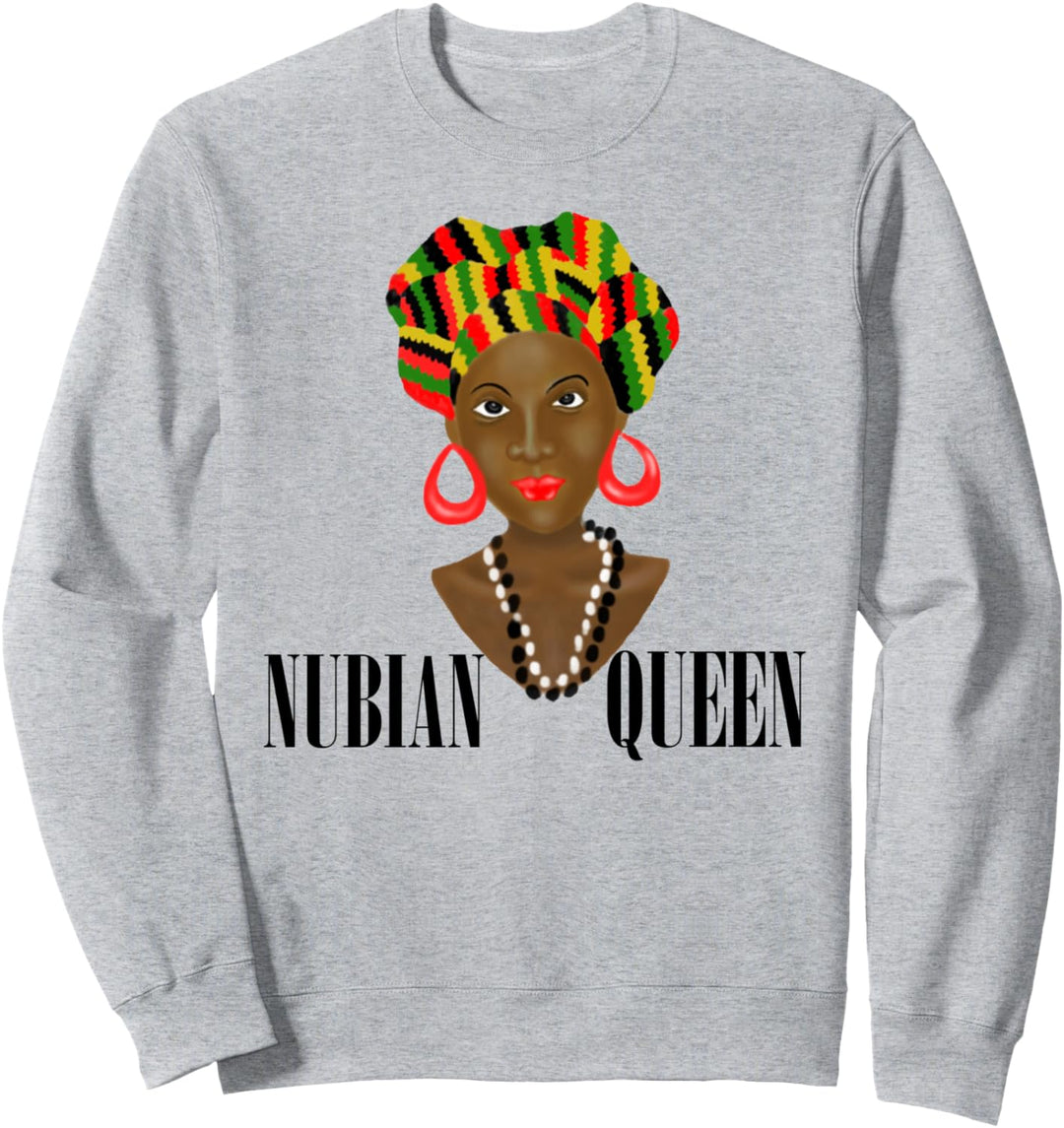 Oheneba: Nubian Queen Melanin Black Girl Magic Afro Pride Sweatshirt