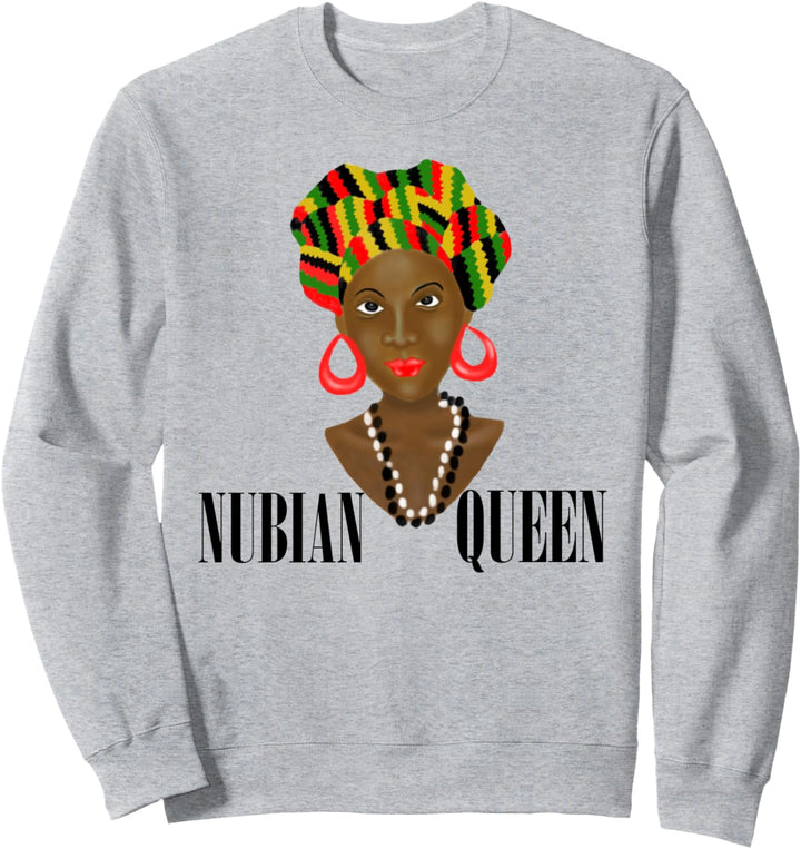 Oheneba: Nubian Queen Melanin Black Girl Magic Afro Pride Sweatshirt