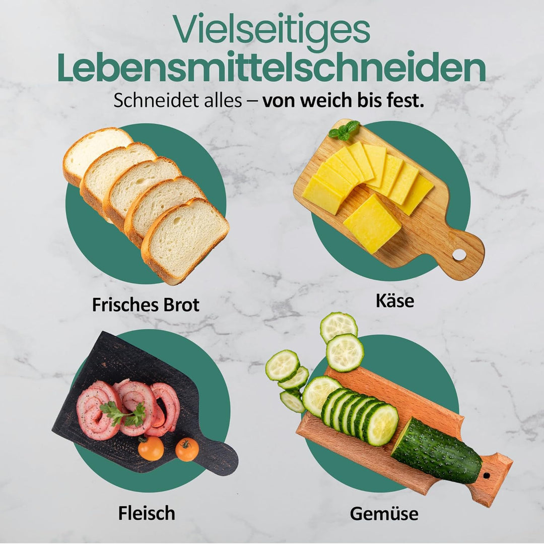 Emerio Allesschneider "Made in EU", Edelstahl Messereinheit in Deutschland produziert, einstellbar 0
