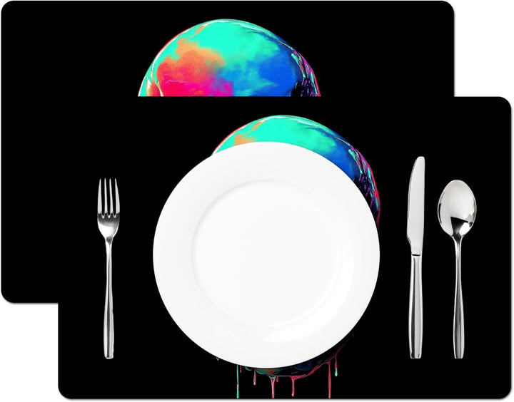 KitchenYeah© Platzsets Abwaschbar 6-Teilig 45x30 cm Tischsets Platzdeckchen rutschfeste Platzset Unt