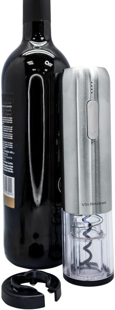 Vin Bouquet FID 004 - Elektrischer Korkenzieher Compact , einschliesslich Kapselschneider und Ladege