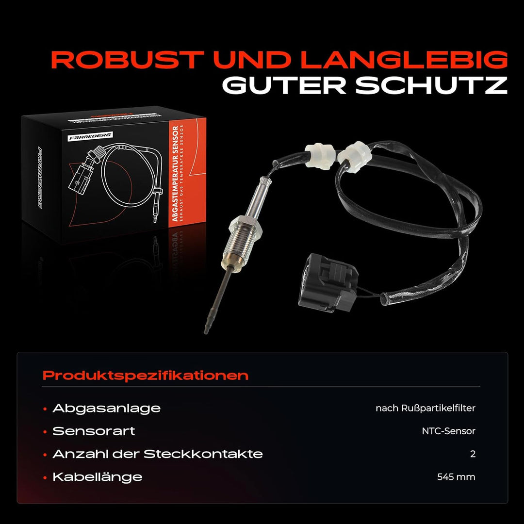 Abgastemperatur Sensor 2-Polig nach Russpartikelfilter für Qashqai +2 I 2.0L 2008-2013 22630JD71A