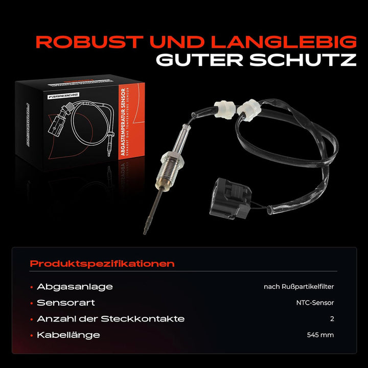 Abgastemperatur Sensor 2-Polig nach Russpartikelfilter für Qashqai +2 I 2.0L 2008-2013 22630JD71A
