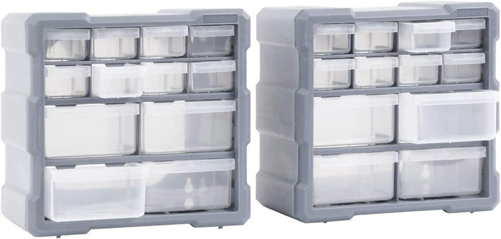 Gecheer 2 STK. Multi-Schubladen Organizer Sortierkasten Sortimentskasten Sortimentskoffer Sortiments