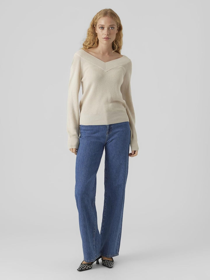 VERO MODA Female Strickpullover VMNEWLEXSUN Pullover XS Birch, XS Birch