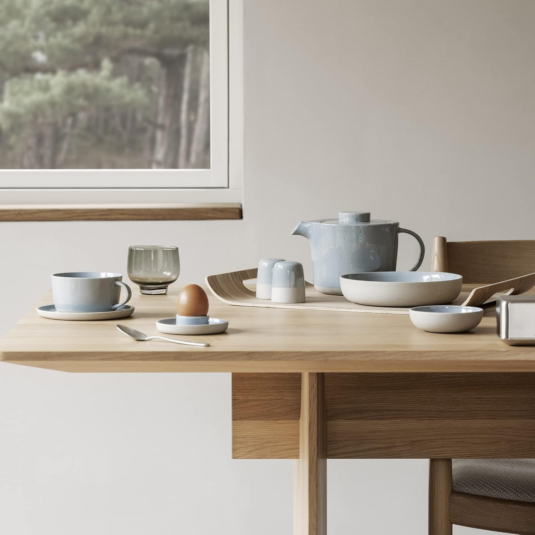 blomus Salz- & Pfefferstreuer SABLO | 2er Set | Steingut | Farbe Stone | handwerklicher Look, Stone