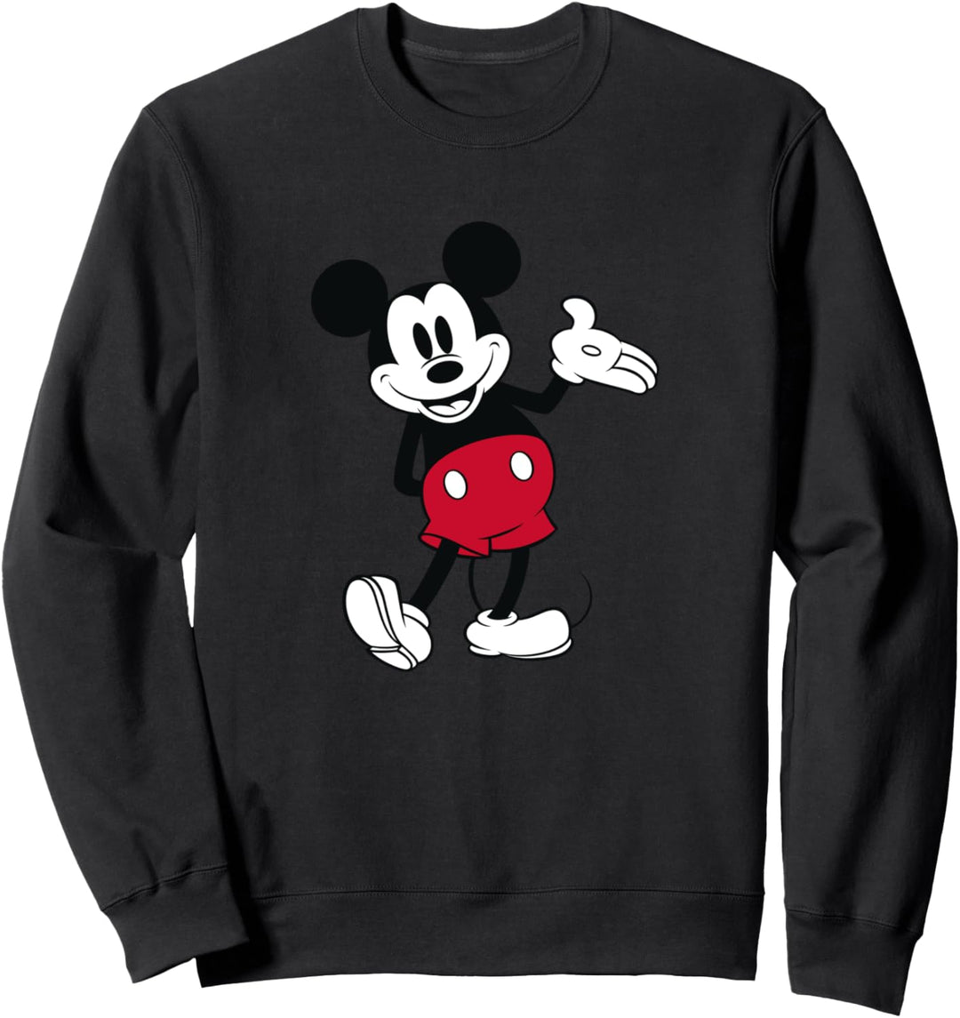Disney Mickey Mouse Smile Hand Up Leg Out Sweatshirt