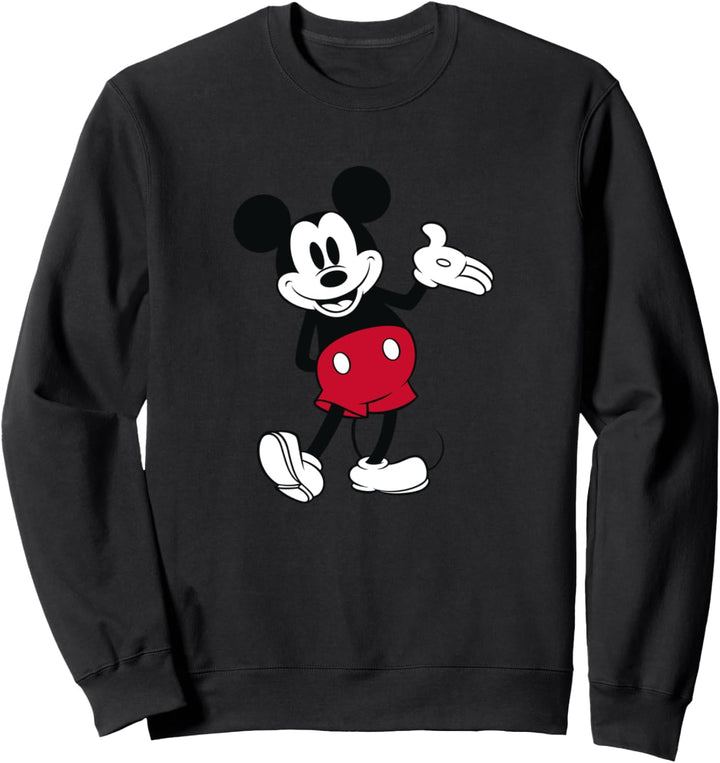 Disney Mickey Mouse Smile Hand Up Leg Out Sweatshirt