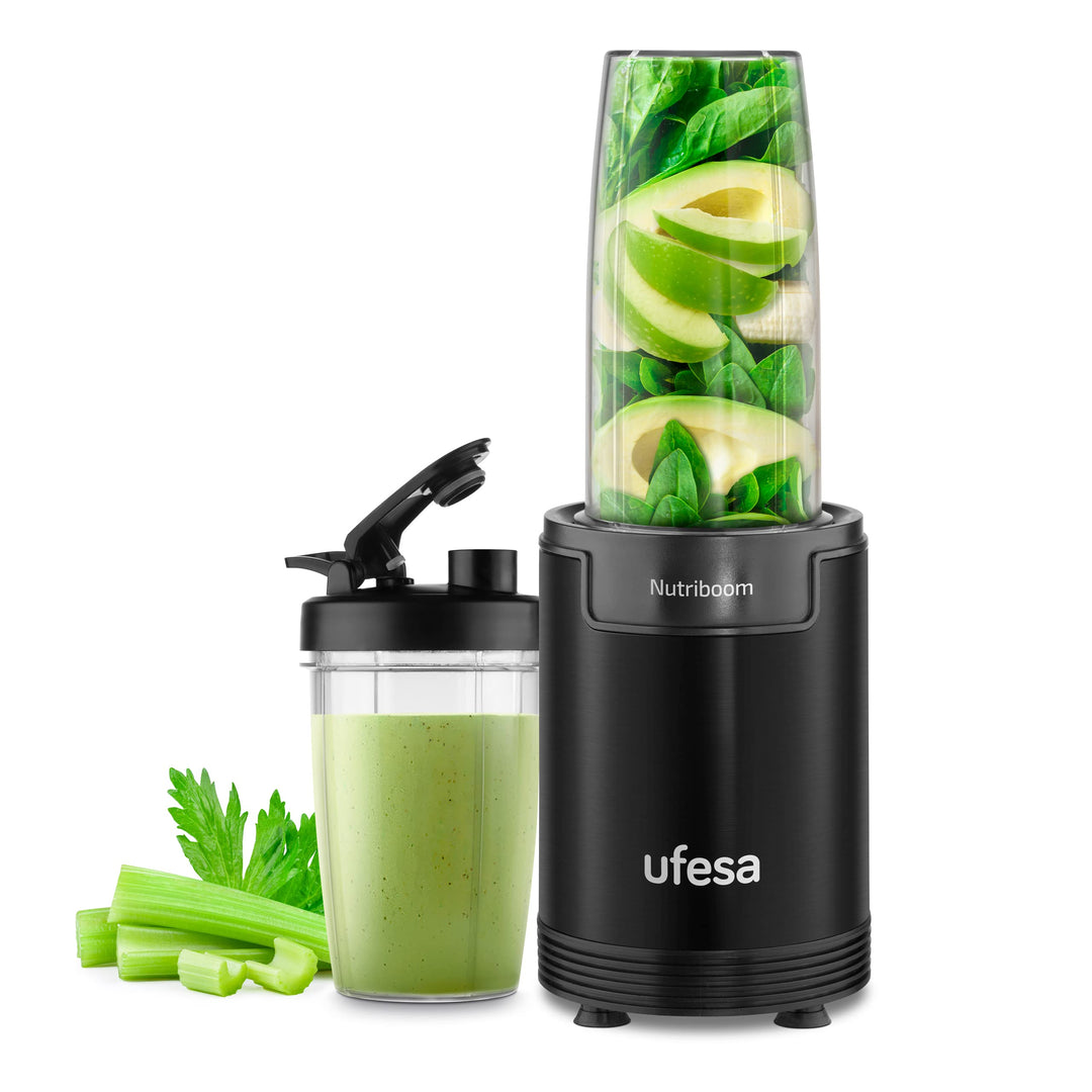 Ufesa BS2500 Nutriboom Einzelbecher-Mixer, multifunktionaler Nährstoff-Extraktor, 900 W Leistung, Sm