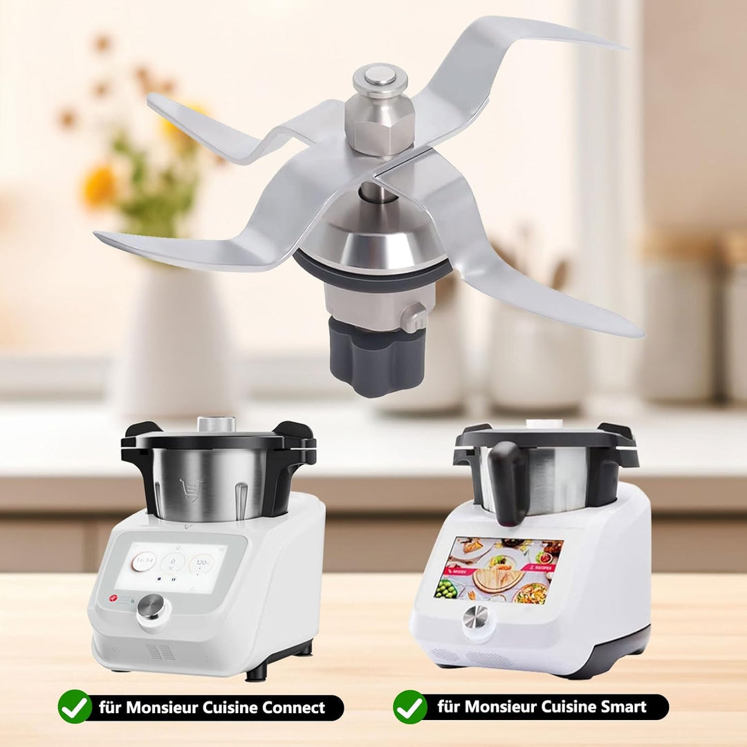 Ersatzmesser für Silvercrest Monsieur Cuisine Connect/Monsieur Cuisine Smart, Edelstahl Ersatzklinge