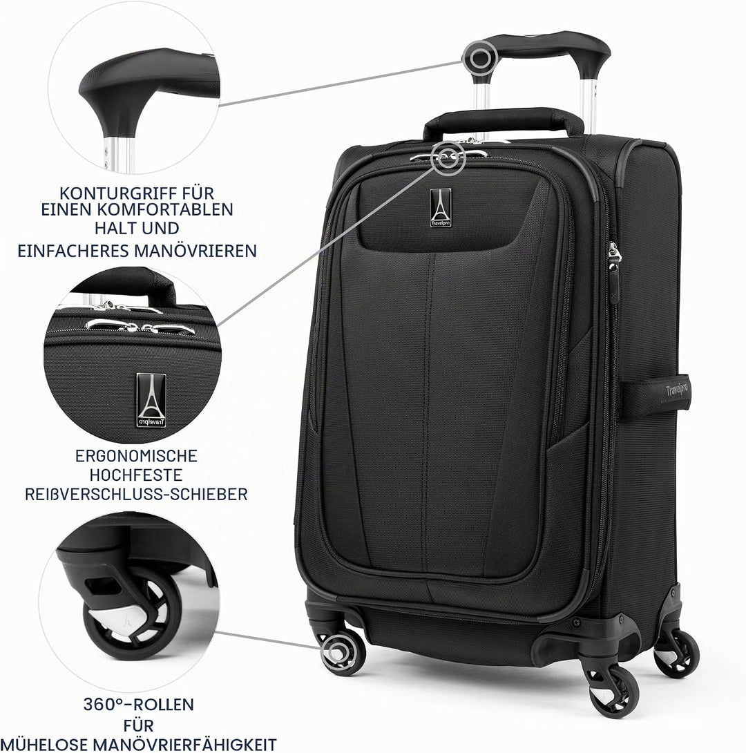 Travelpro Maxlite 5 Tragbarer Koffer, 53 cm, Schwarz (Schwarz) - 401176101, Schwarz