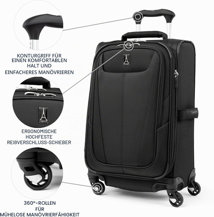 Travelpro Maxlite 5 Tragbarer Koffer, 53 cm, Schwarz (Schwarz) - 401176101, Schwarz
