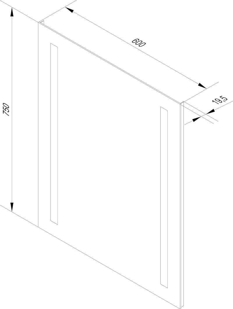 FACKELMANN LED Spiegel linear Mirrors/Wandspiegel mit LED-Beleuchtung/Masse (B x H x T): ca. 60 x 75