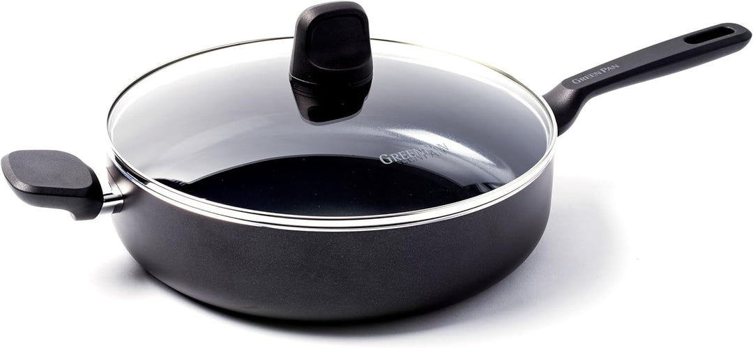 GreenPan Memphis Schmorpfanne (28 cm/4,2 L), gesunde keramische Antihaftbeschichtung, PFAS-frei, ind