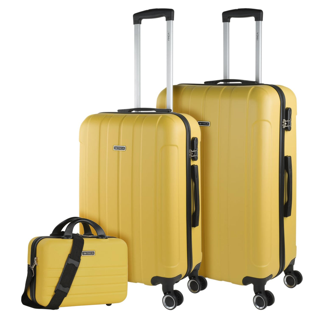 ITACA - Koffer Set Mit Rollen In Gross Für Reisen - Reisekoffer Set Aus Robuster Hartschalenkoffer-S