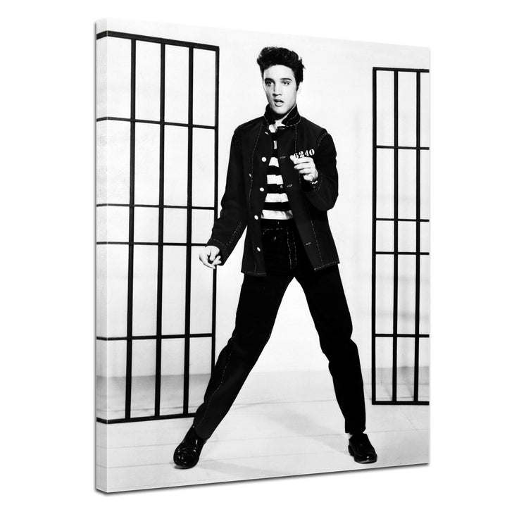 Bilderdepot24 Bild auf Leinwand | Elvis Presley II in 60x80 cm als Wandbild | Wand-deko Dekoration W