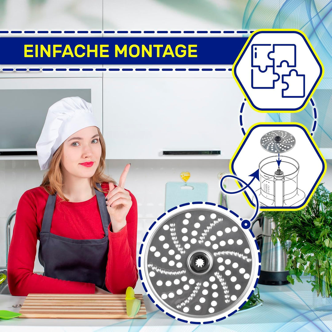 MONTERAL Raspelscheibe für Küchenmaschine mit dem Originalcode KW715024 für Kenwood - Garantie 10 Ja