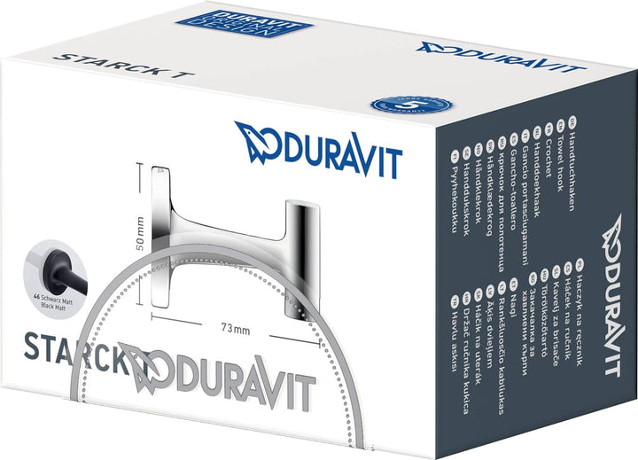 Duravit Handtuchhaken Starck T, Wandmontage, Schwarz Matt für 1 Handtuch Schwarz Matt, für 1 Handtuc