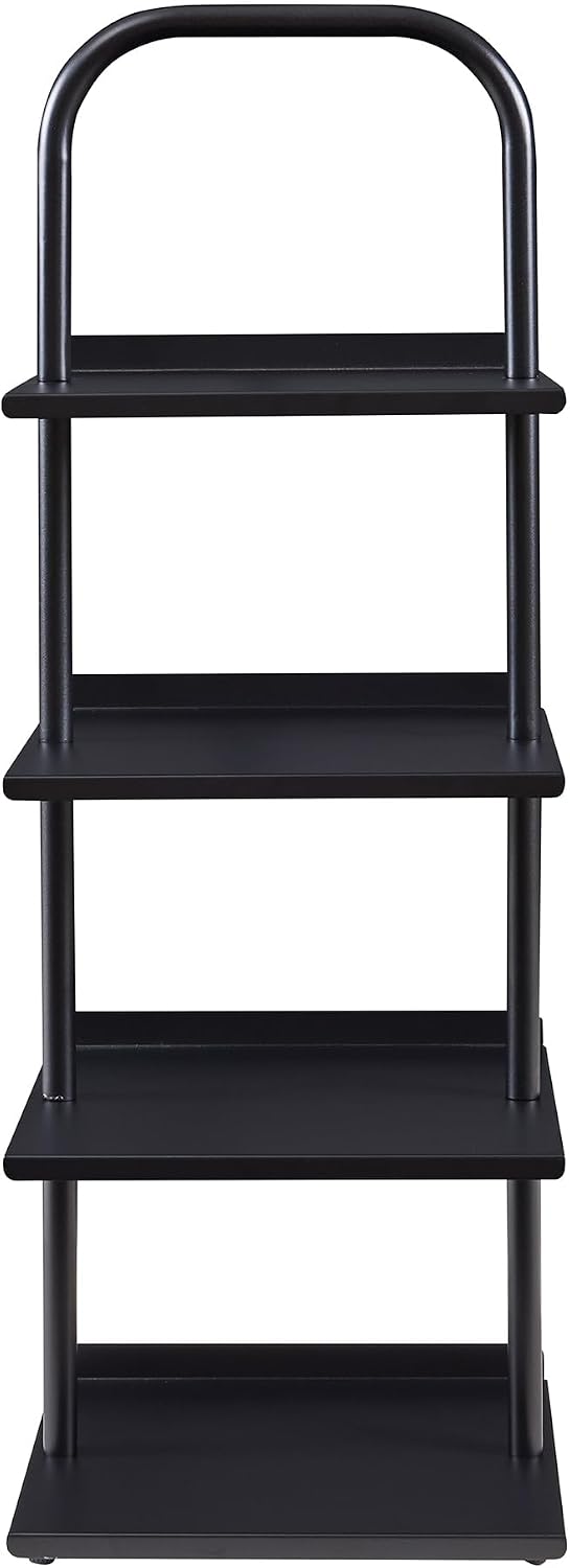 [en.casa] Schuhregal schmal Poytya mit 4 Ebenen Metall 96 x 34 x 32 cm Schuhständer für 4 Paare Schu