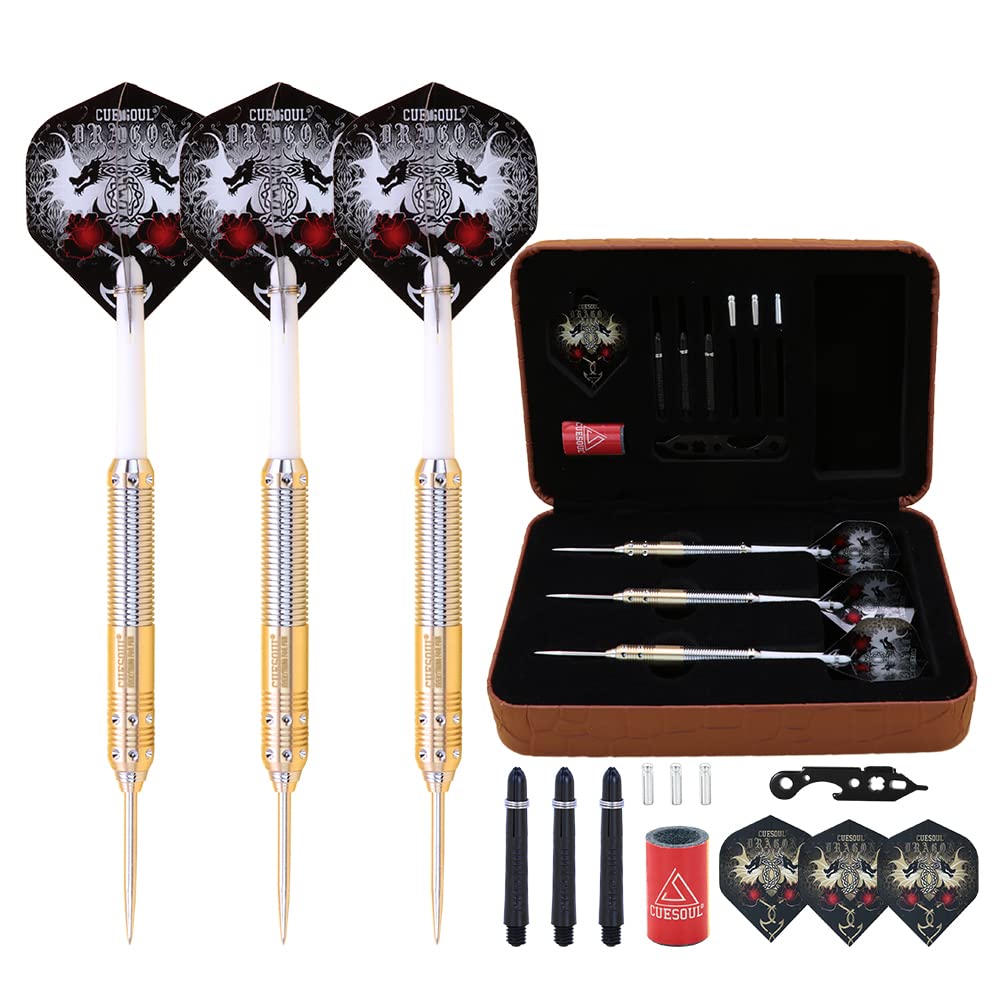 CUESOUL Dragon Deluxe Messing Steel Dartpfeile, 21 Gramm J2106 23 Gramm, J2106 23 Gramm