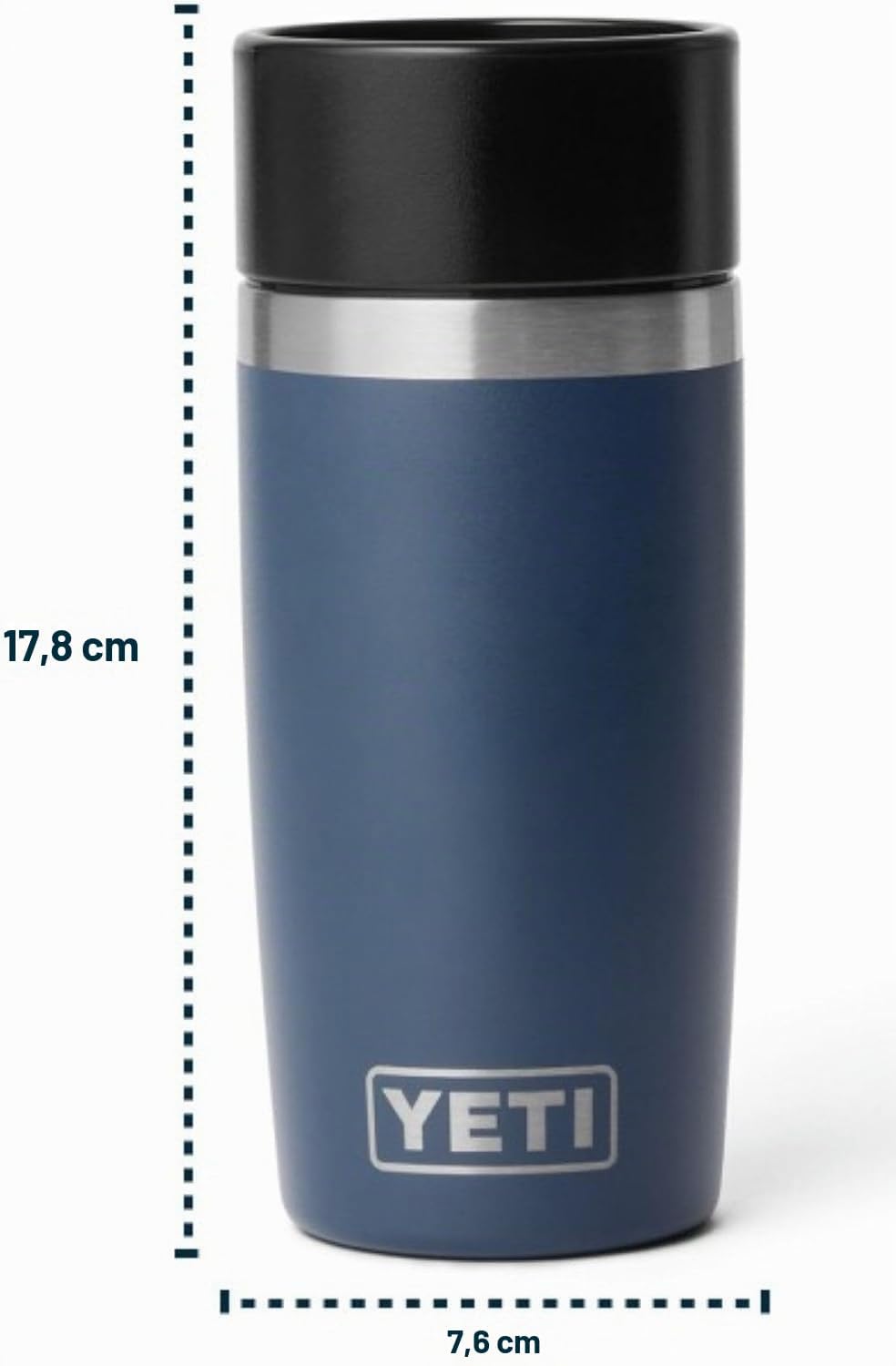 YETI Rambler 12 oz (355 ml) Travel Bottle mit auslaufsicherem Commuter-Deckel, Vakuumisolierte Edels