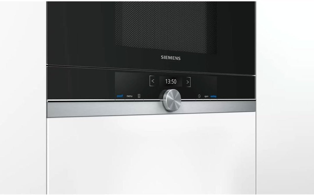 Siemens BE634RGS1 iQ700 Mikrowelle / 900 W / 21 L Garraum / LED-Innenbeleuchtung / Edelstahl