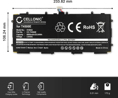 CELLONIC® Ersatz Akku T8220E für Samsung Galaxy Note 10.1 2014 / Tab Pro 10.1 (SM-P600 / SM-P605 / S