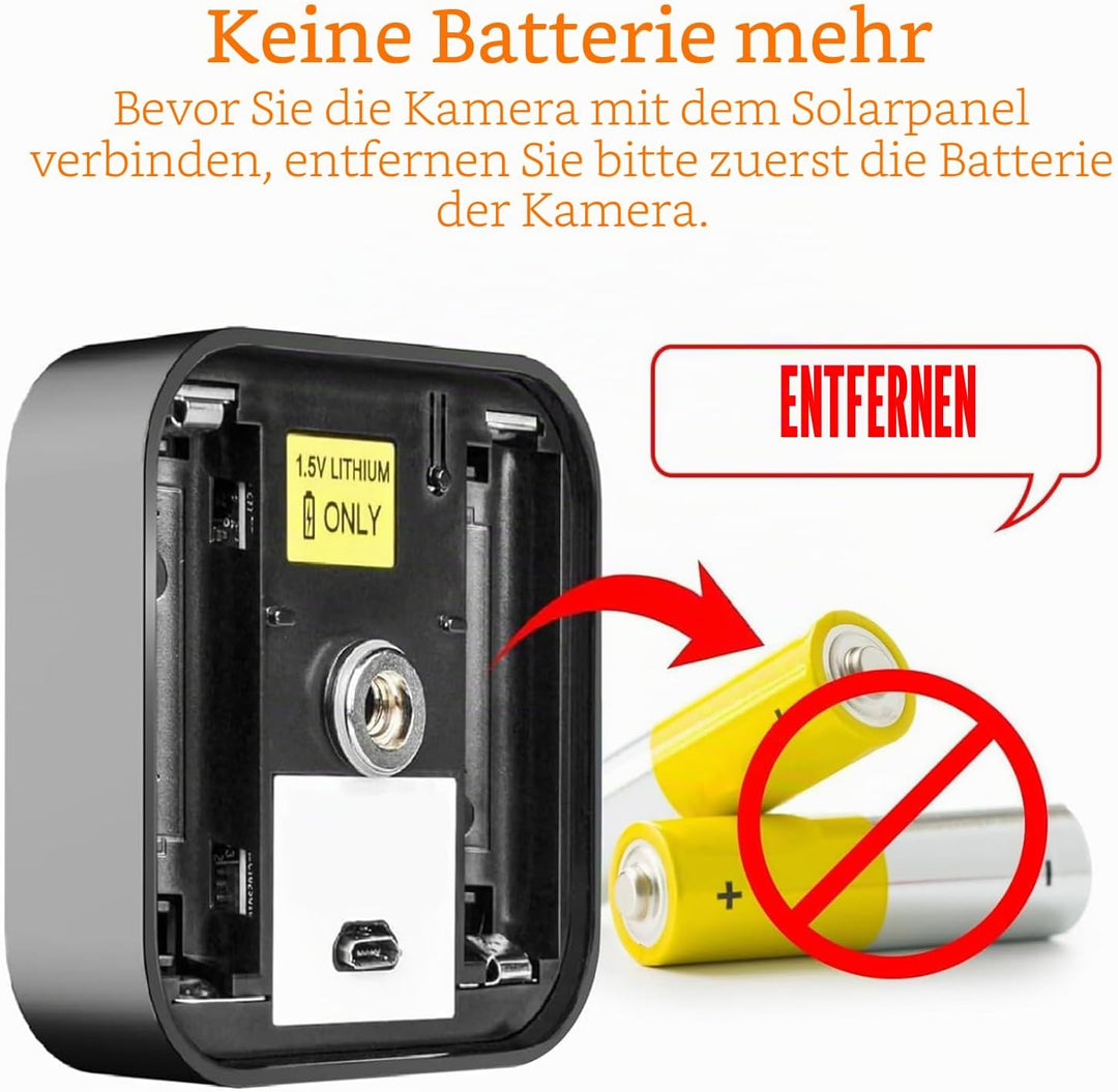 3W/5V Solarpanel mit Biuld-In 6000 mAh Batterien,kompatibel mit Blink-Kamera,für Blink Outdoor 4(4.