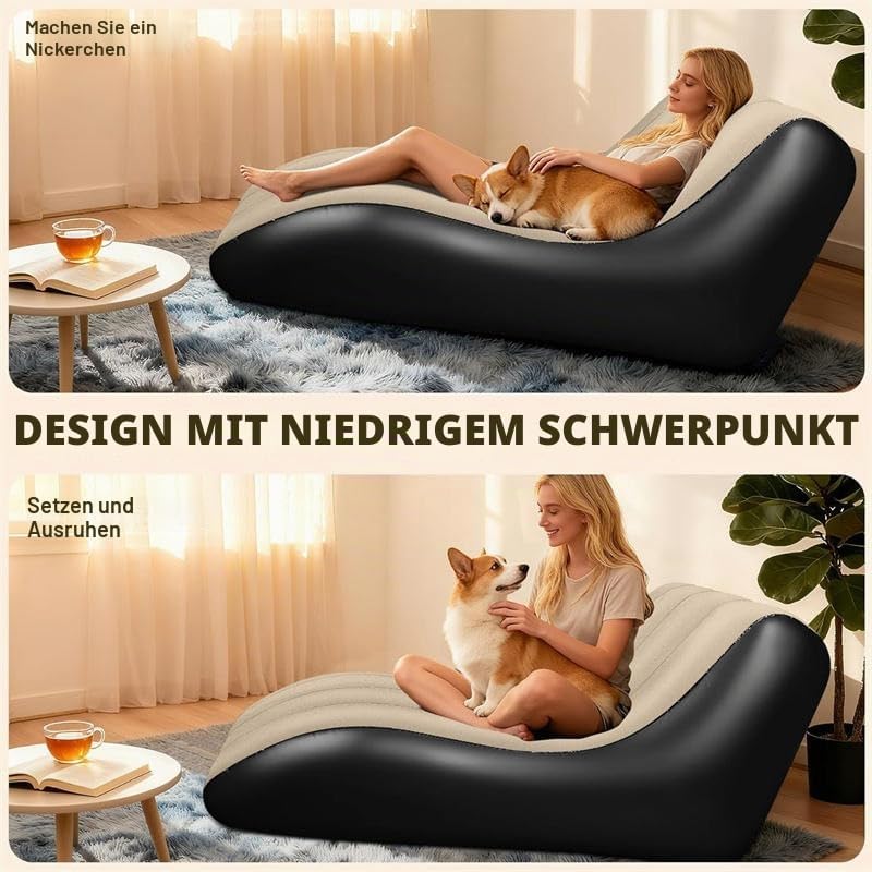 Aufblasbares Sofa, Lounge Sessel aufblasbar, Wasserdichtes Luftsofa Aufblasbares, Aufblasbare Couch,