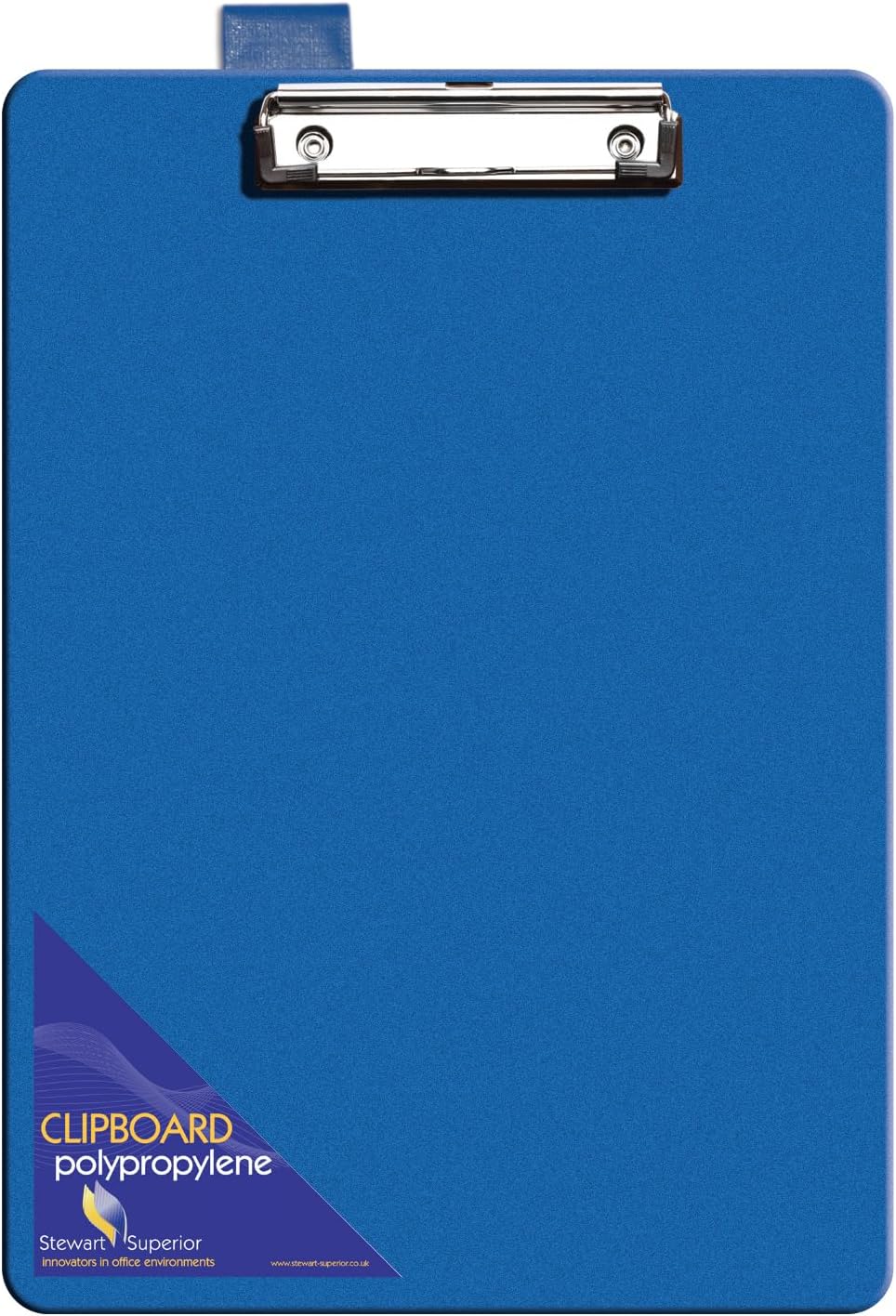 SECO Superior A4+ PVC beschichtetes Klemmbrett mit Hochleistungsklammer - Blau (12er Pack) blau 12er